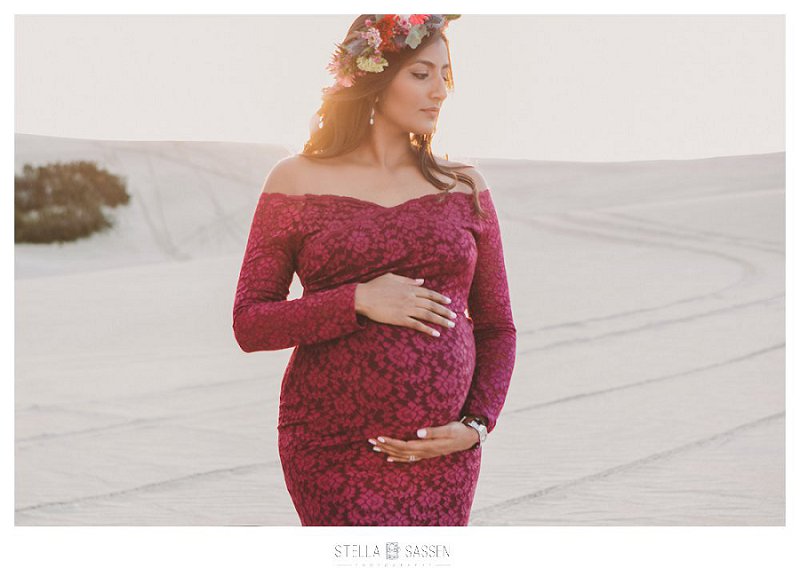 maternity images with couple in the dunes of Cape Town
